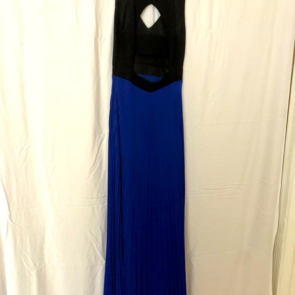 Laundry by Shellli Sargali Los angels pleated chiffon gown : maxi dress blue - Picture 8 of 11